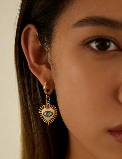 SUPERVALUECHOICE HCSETA00029 Heart-Shaped Devil's Eye Earrings