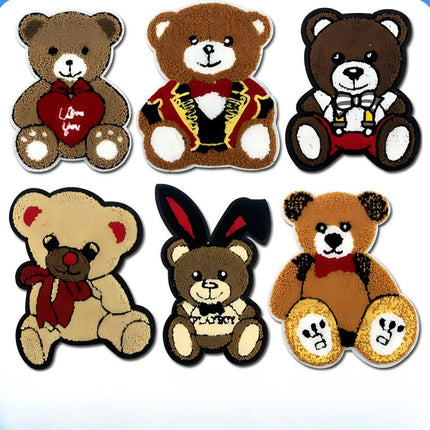 SUPERVALUECHOICE  HCSEYA00019 Teddy Bear Chenille Embroidered Clothing Patches