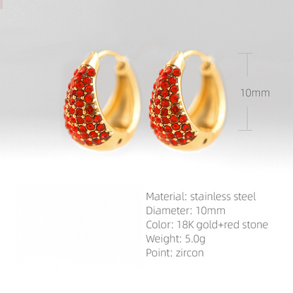 SUPERVALUECHOICE HCSETA00008 U-shaped zircon earrings