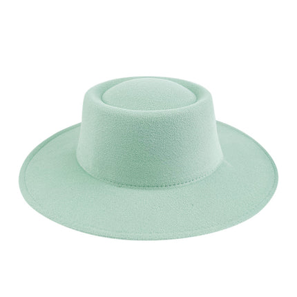 SUPERVALUECHOICE HCSEK00041 Vegan suede  Top Fedora Wool Felt Hat for Women & Men