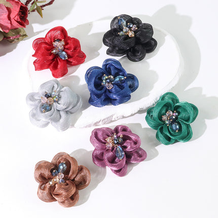 SUPERVALUECHOICE HCSEYD00031 Vintage 3D Pearl Flower Fabric Applique DIY Craft Accessory