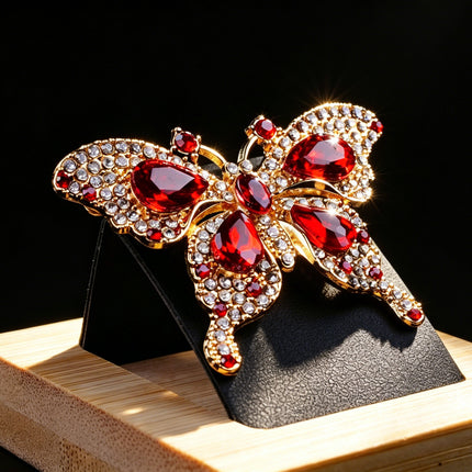 SUPERVALUECHOICE HCSESA00099 Sparkling Rhinestone Lapel Brooches 2.17" × 1.46"