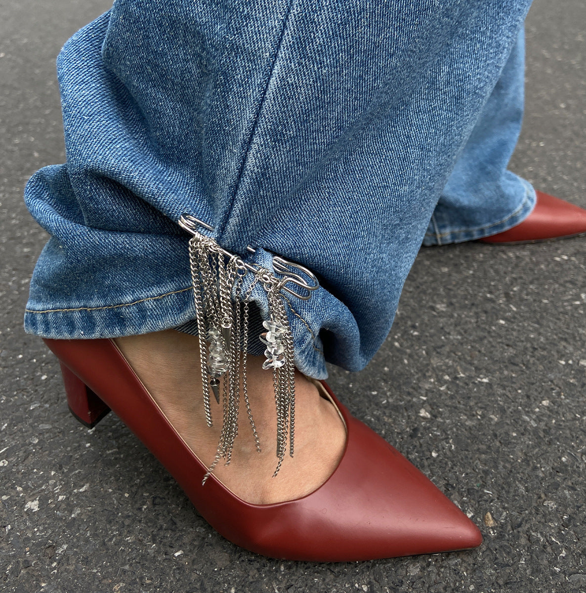 SUPERVALUECHOICE HCSESA00006 Fashionable Irregular CCB Fringe Chain Brooch