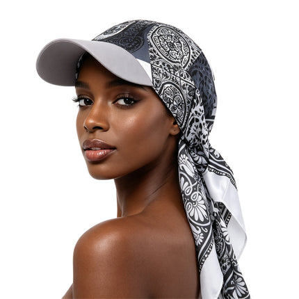 SUPERVALUECHOICE HCSEK00057 Women's Satin Scarf Baseball Cap