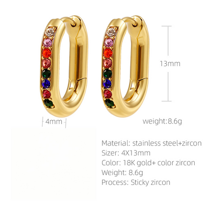 SUPERVALUECHOICE HCSETA00002 Oval Zircon Earrings