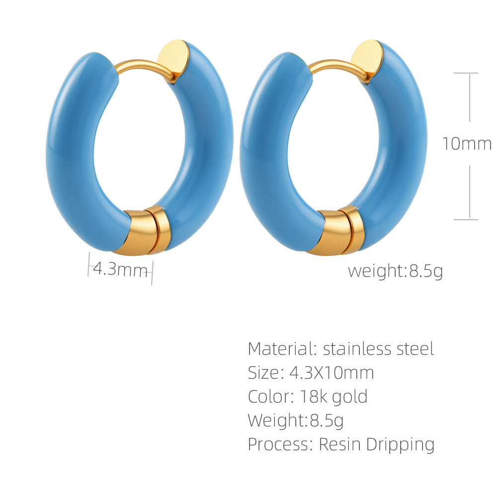 SUPERVALUECHOICE HCSETA00007 Full-circle droplet-style resin earrings