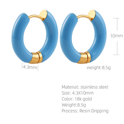 SUPERVALUECHOICE HCSETA00007 Full-circle droplet-style resin earrings