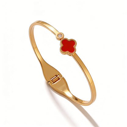 SUPERVALUECHOICE HCSEX00047 Multicolored Four-Leaf Clover Bracelet