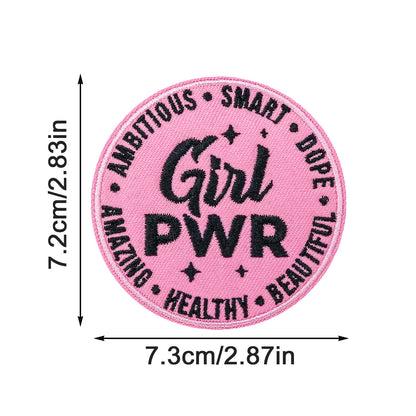 SUPERVALUECHOICE HCSEYSB00107 9Pcs Girl Power Feminist Slogan Embroidered Iron On Patches Clothing DIY Decor Appliques