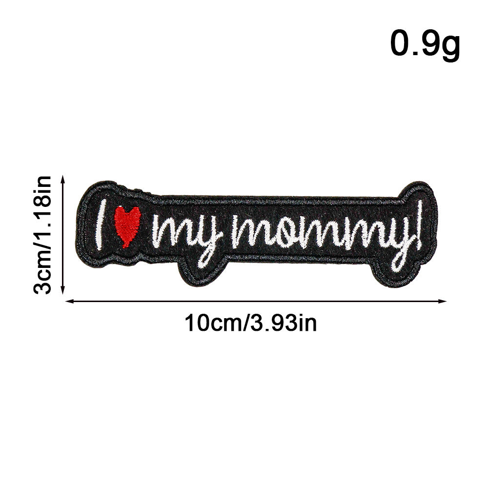 SUPERVALUECHOICE HCSEYSB000016 15Pcs Mama Slogan Embroidered Iron On Patches Mother Themed Clothing DIY Decor Appliques