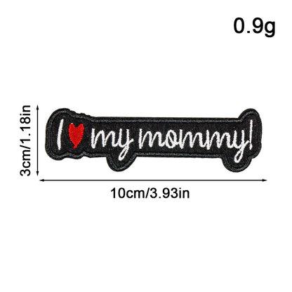 SUPERVALUECHOICE HCSEYSB000016 15Pcs Mama Slogan Embroidered Iron On Patches Mother Themed Clothing DIY Decor Appliques