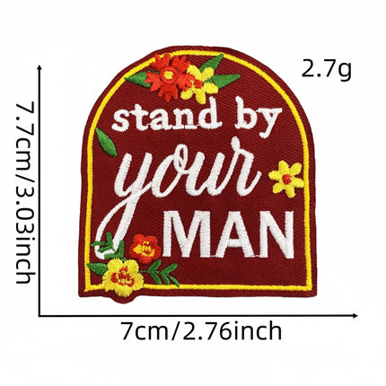 SUPERVALUECHOICE HCSEYB00032 Vintage English Graffiti Embroidered Fabric Patch