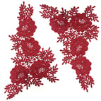 Burgundy / 1 pair (2-piece set)
