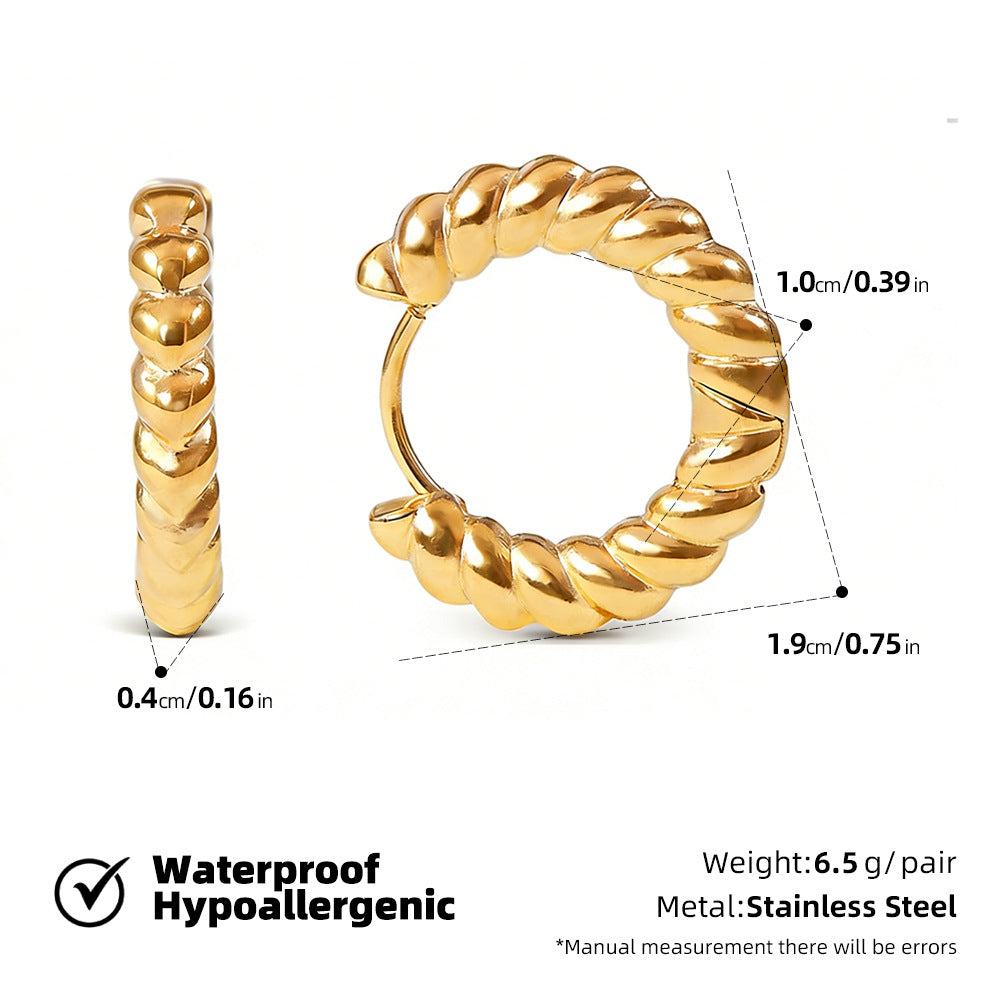 SUPERVALUECHOICE HCSETA00024 Earrings with an irregular textured pattern