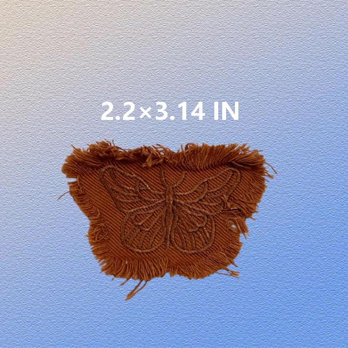 SUPERVALUECHOICE HCSEYE00003 Denim Butterfly  Heart embroidery clothing fabric patches