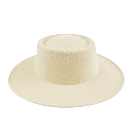 SUPERVALUECHOICE HCSEK00041 Vegan suede  Top Fedora Wool Felt Hat for Women & Men