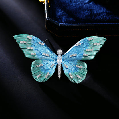 SUPERVALUECHOICE HCSESA00011 Gradient-colored butterfly brooch
