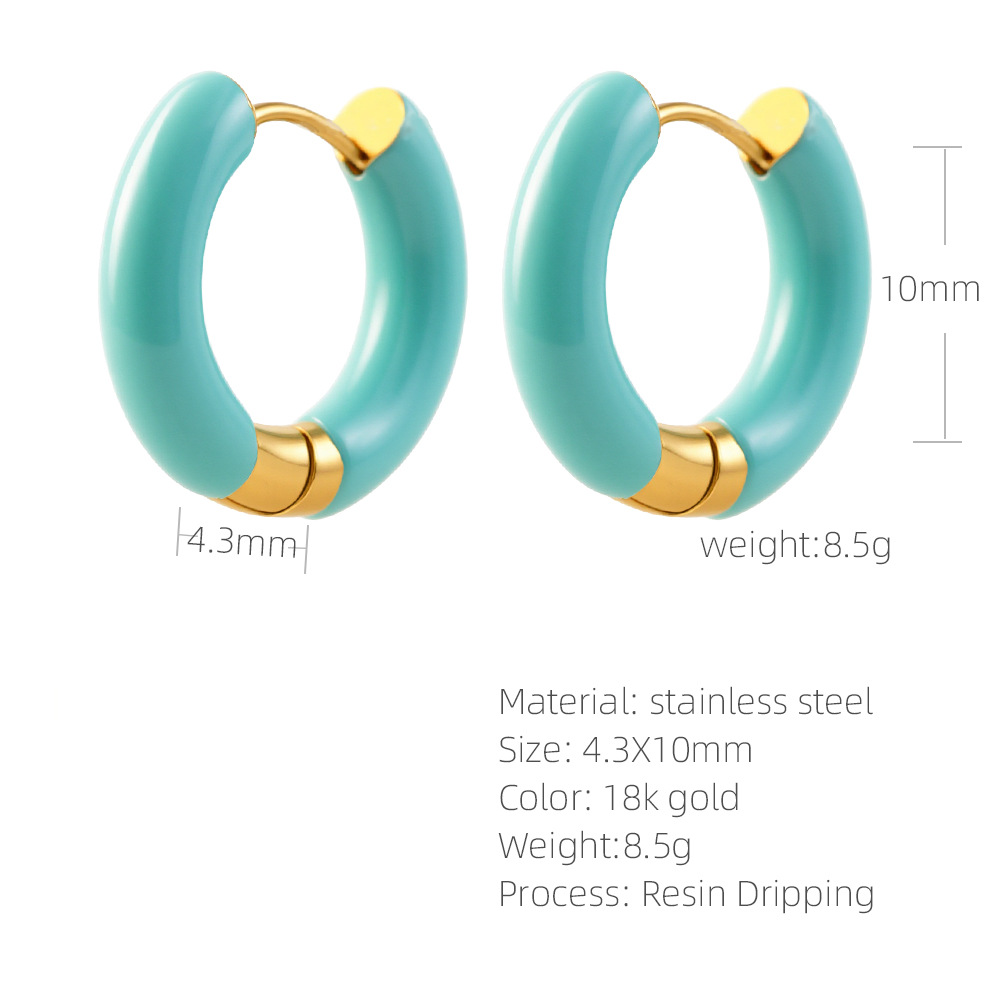 SUPERVALUECHOICE HCSETA00007 Full-circle droplet-style resin earrings