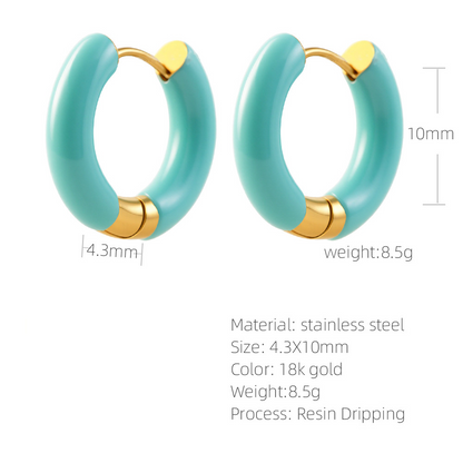 SUPERVALUECHOICE HCSETA00007 Full-circle droplet-style resin earrings