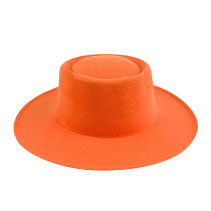 SUPERVALUECHOICE HCSEK00041 Vegan suede  Top Fedora Wool Felt Hat for Women & Men