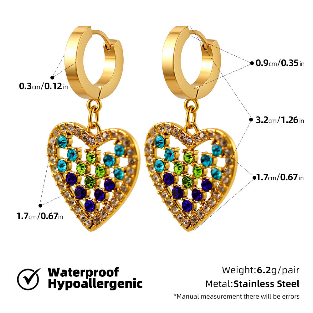 SUPERVALUECHOICE HCSETA00019 Heart-Shaped Diamond Earrings