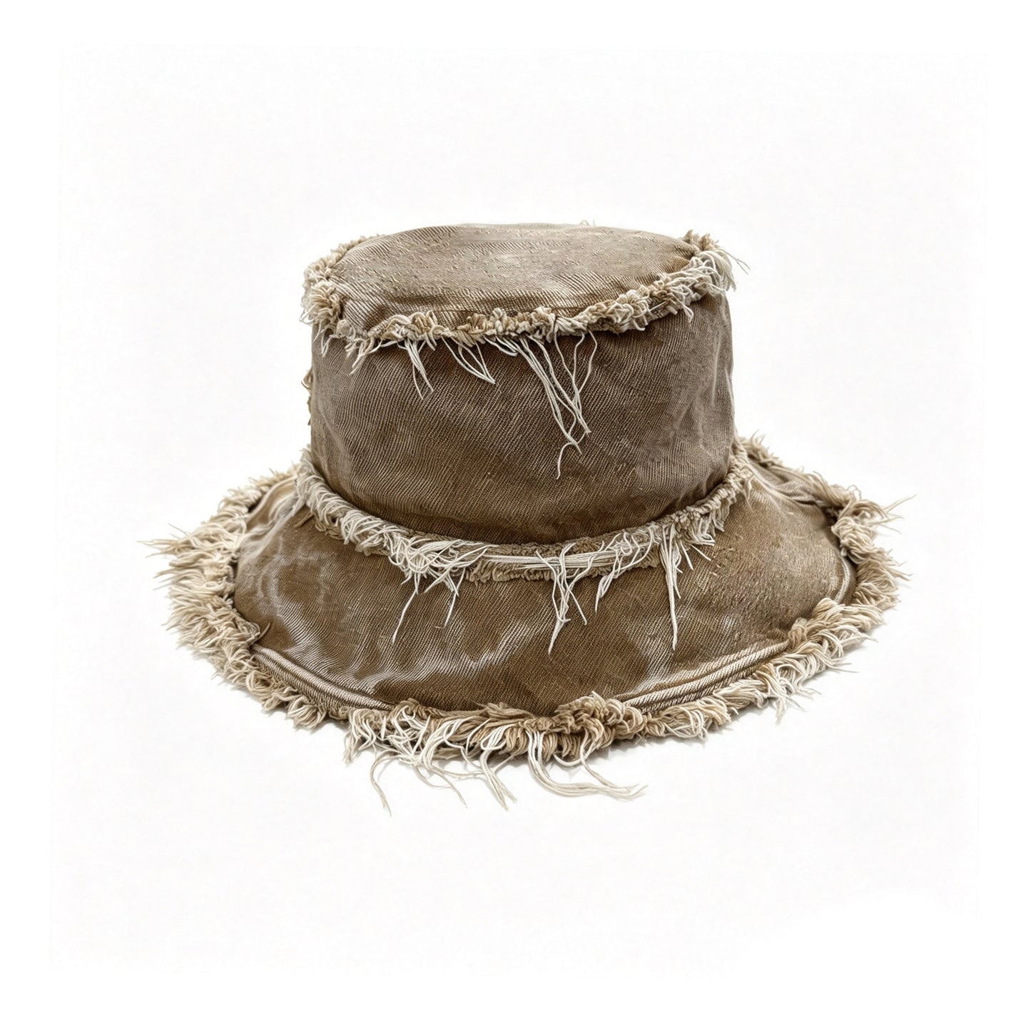 SUPERVALUECHOICE HCSEK00013 Frayed Denim Bucket Hat Vintage Washed Distressed Wide Brim Sun Hat