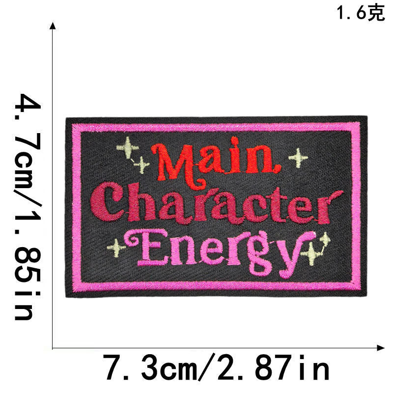 SUPERVALUECHOICE HCSEYSB000018 20Pcs Western Slogan Embroidered Iron On Patches Trendy Word Clothing DIY Decor Appliques