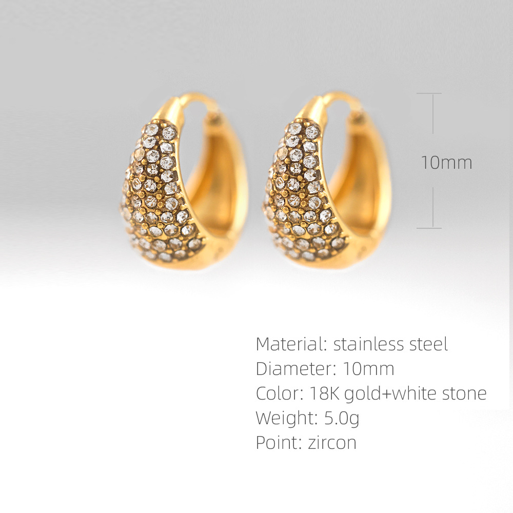 SUPERVALUECHOICE HCSETA00008 U-shaped zircon earrings