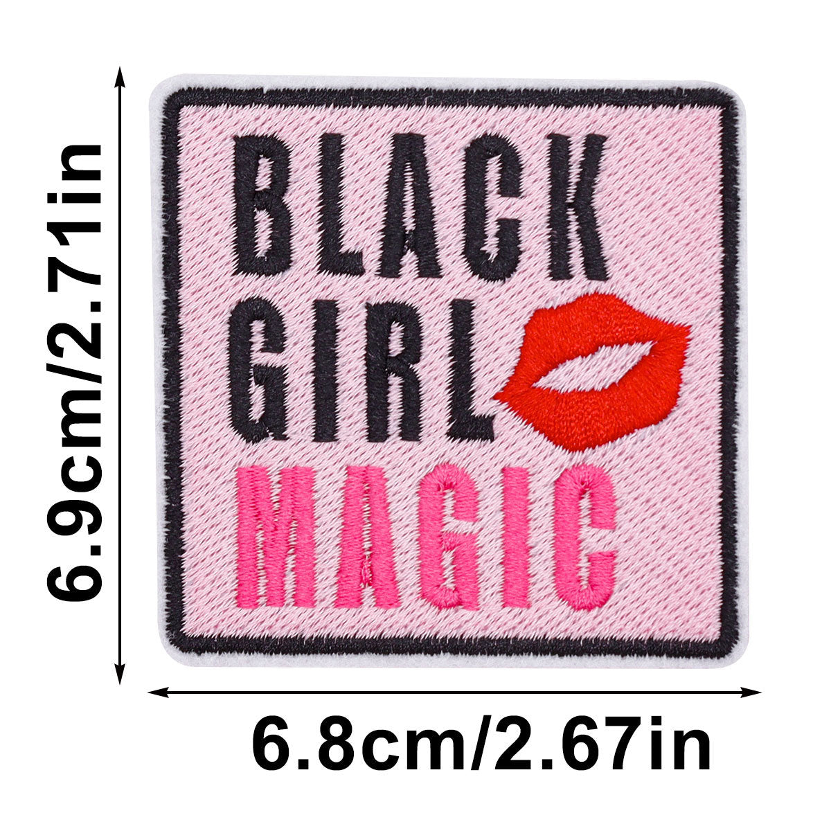 SUPERVALUECHOICE HCSEYSB00108 15Pcs Black Girl Magic Themed Embroidered Iron On Patches Apparel DIY Sewing Decor Appliques
