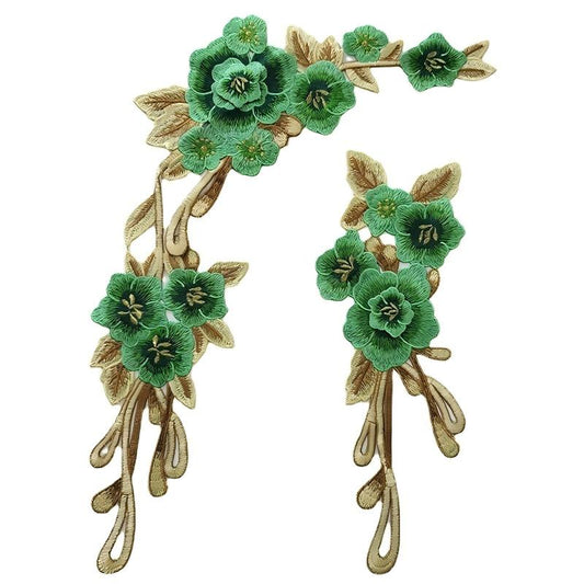 SUPERVALUECHOICE HCSEYB00047 Floral Embroidered Fabric Patches