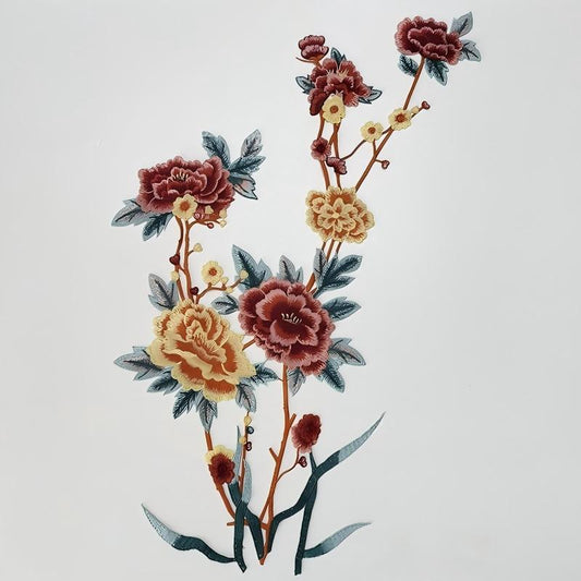 SUPERVALUECHOICE HCSEYB00046  Floral Embroidered Fabric Patches  16.9'' X 24.8''