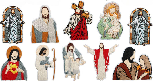 SUPERVALUECHOICE HCSEYB000011 Jesus Embroidered Fabric Patch