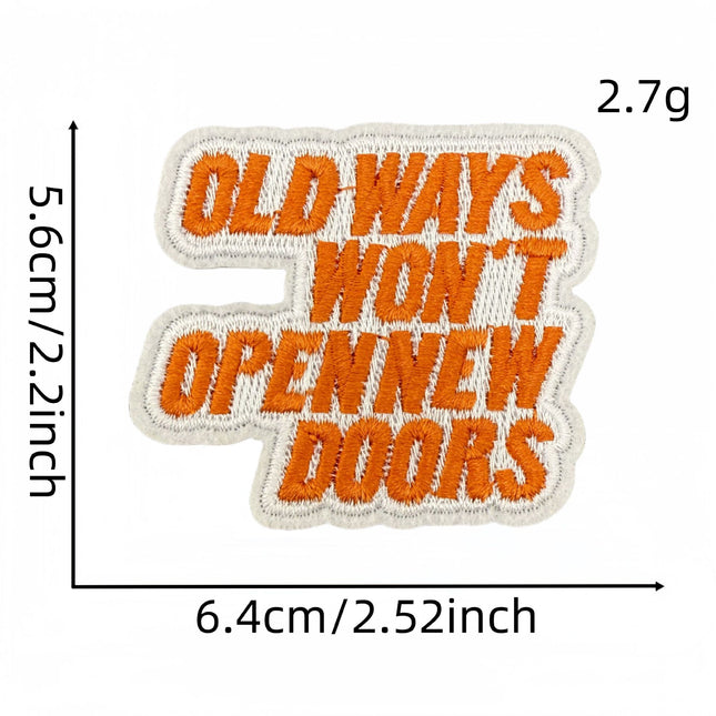 SUPERVALUECHOICE HCSEYSB000019 20Pcs Positive Quote Embroidered Iron On Patches Inspirational Slogan Clothing Decor Appliques