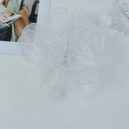 SUPERVALUECHOICE HCSESA00106 Fairy Style Oversized Yarn Flower Brooch - 20cm Fabric Corsage Pin for Womens Dress Accessories & Jewelry Gift