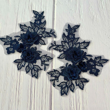 SUPERVALUECHOICE HCSEYB00129 Pair of Floral Embroidery Patches Matching Set
