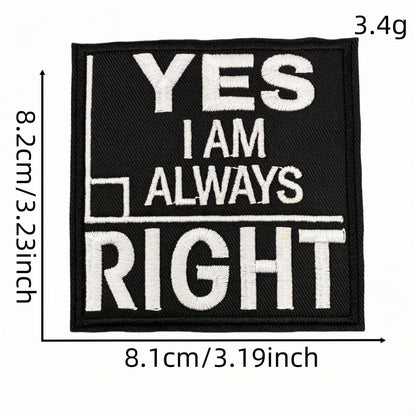 SUPERVALUECHOICE HCSEYSB00031 20Pcs Funny Math Meme Slogan Embroidered Iron On Patches Casual Garment DIY Decor Appliques