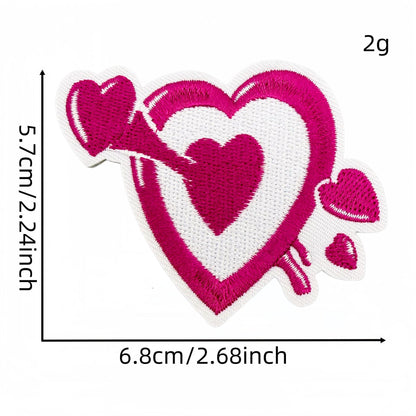 SUPERVALUECHOICE  HCSEYB00005 Sweet and Edgy Heart-Shaped Skull and Butterfly Embroidered Fabric Patch