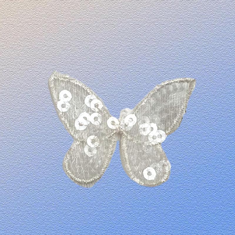 SUPERVALUECHOICE HCSEYC00016 Denim Shiny sequin Butterfly embroidery clothing fabric patches