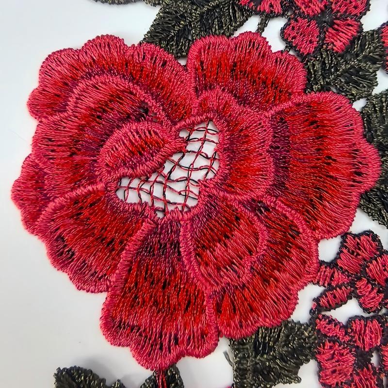 SUPERVALUECHOICE HCSEYB00066 Pair of Floral Embroidery Patches Matching Set 5.51'' X 14.96''
