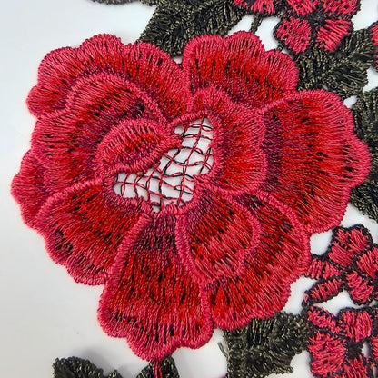 SUPERVALUECHOICE HCSEYB00066 Pair of Floral Embroidery Patches Matching Set 5.51'' X 14.96''