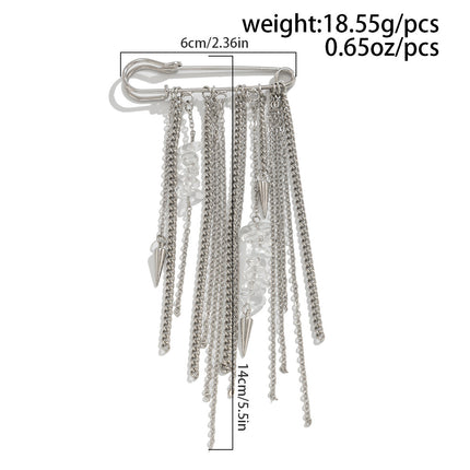 SUPERVALUECHOICE HCSESA00006 Fashionable Irregular CCB Fringe Chain Brooch