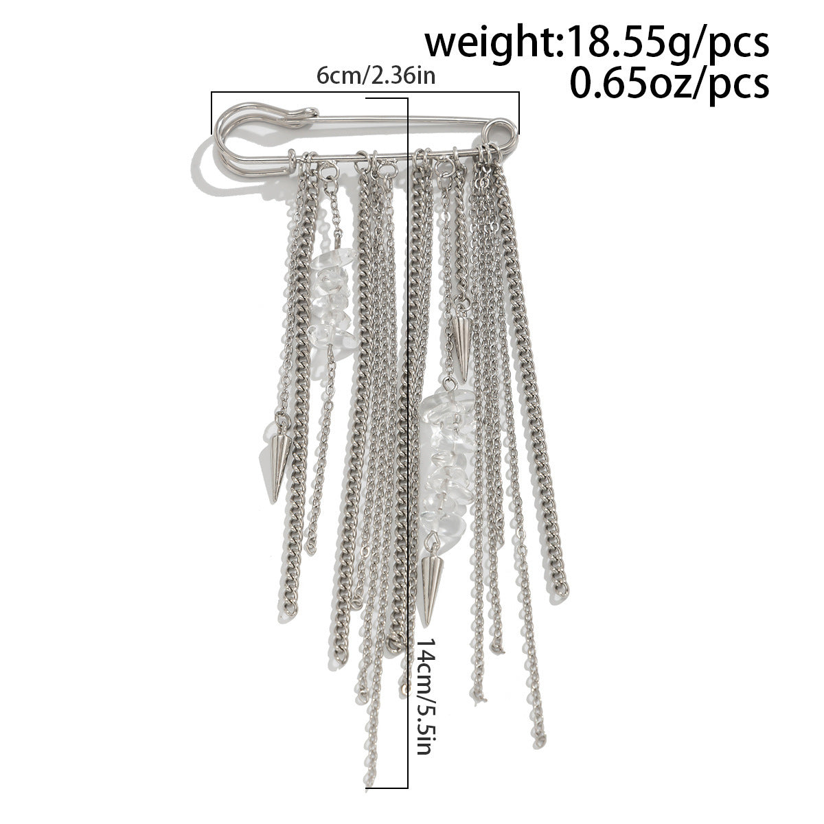 SUPERVALUECHOICE HCSESA00006 Fashionable Irregular CCB Fringe Chain Brooch
