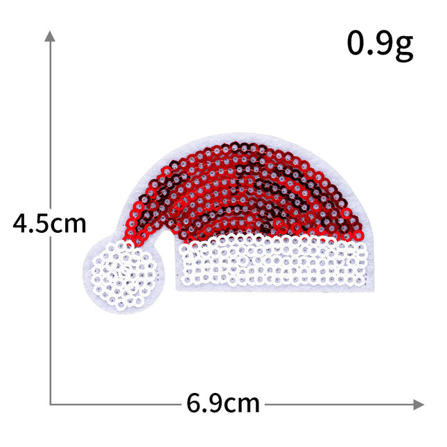 SUPERVALUECHOICE HCSEYH00004 Christmas sequin embroidered fabric patch
