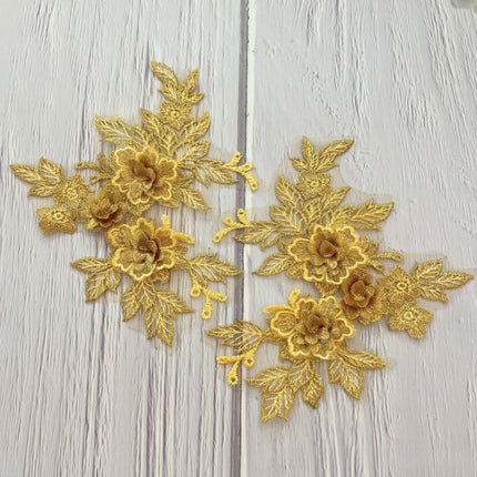SUPERVALUECHOICE HCSEYB00129 Pair of Floral Embroidery Patches Matching Set