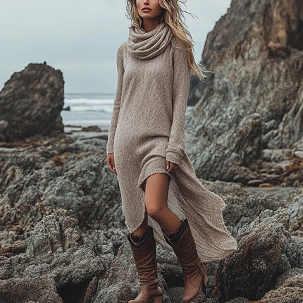 SUPERVALUECHOICE HCSEAA00039  Casual Long Sleeve Solid Color Dress