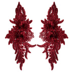 Burgundy / 1 pair (2-piece set)