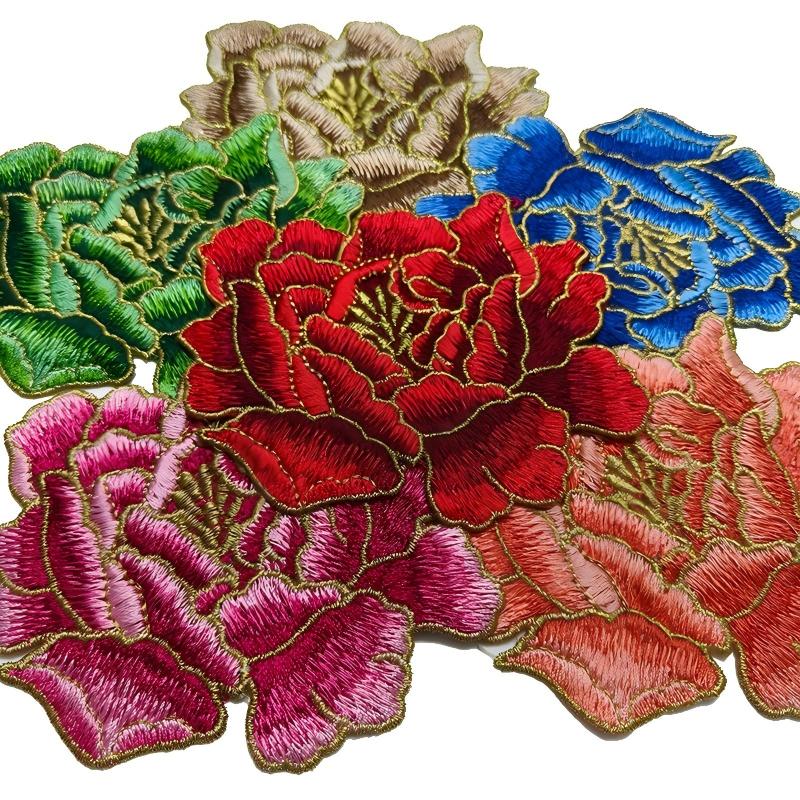 SUPERVALUECHOICE HCSEYB00063 Floral Embroidered Fabric Patches 3.93'' X 4.33''