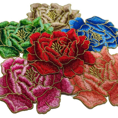 SUPERVALUECHOICE HCSEYB00063 Floral Embroidered Fabric Patches 3.93'' X 4.33''