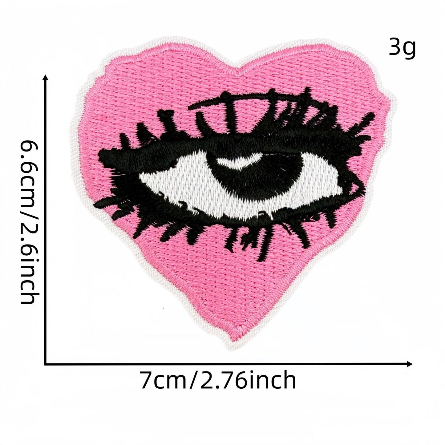 SUPERVALUECHOICE  HCSEYB00005 Sweet and Edgy Heart-Shaped Skull and Butterfly Embroidered Fabric Patch
