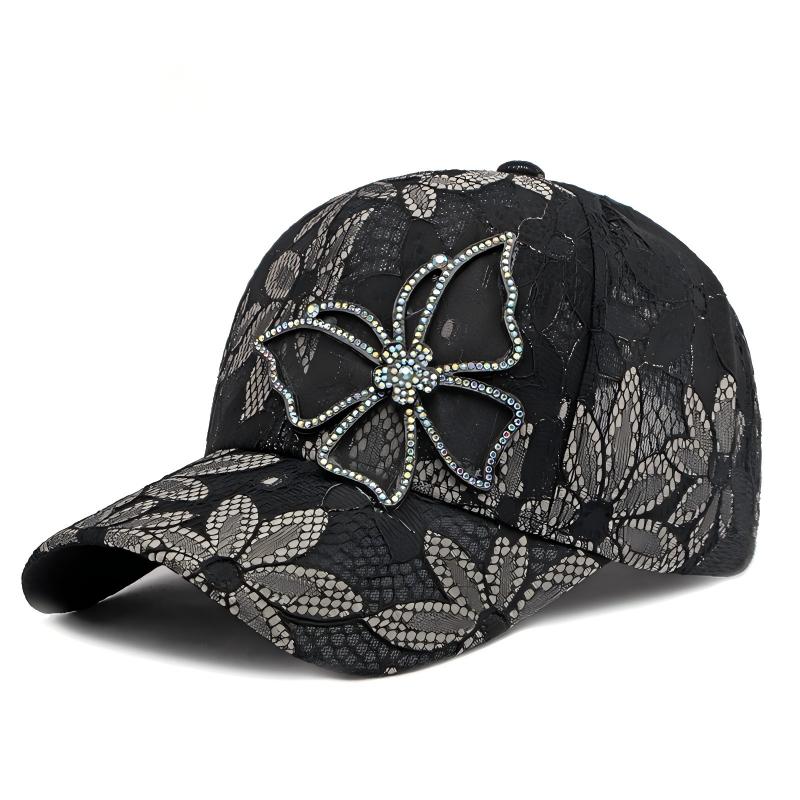 SUPERVALUECHOICE HCSEK00019 Rhinestone Pattern Denim Baseball Cap